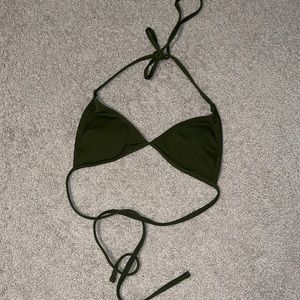 Olive Triangle Bikini Top